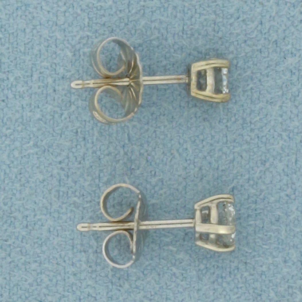 Diamond Stud Earrings in 14k White Gold - 2