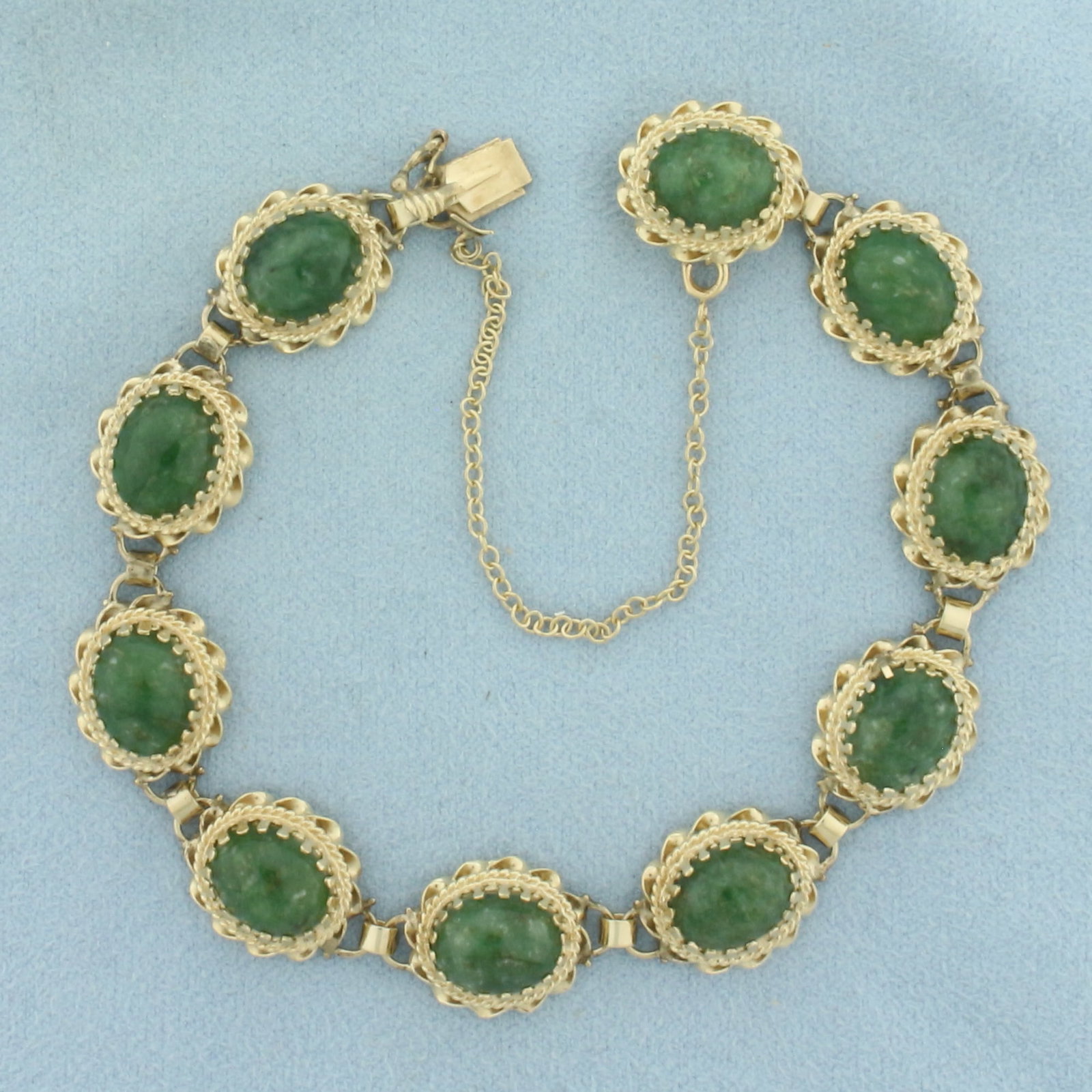 Jade Bracelet in 14K Yellow Gold (1 of 2)