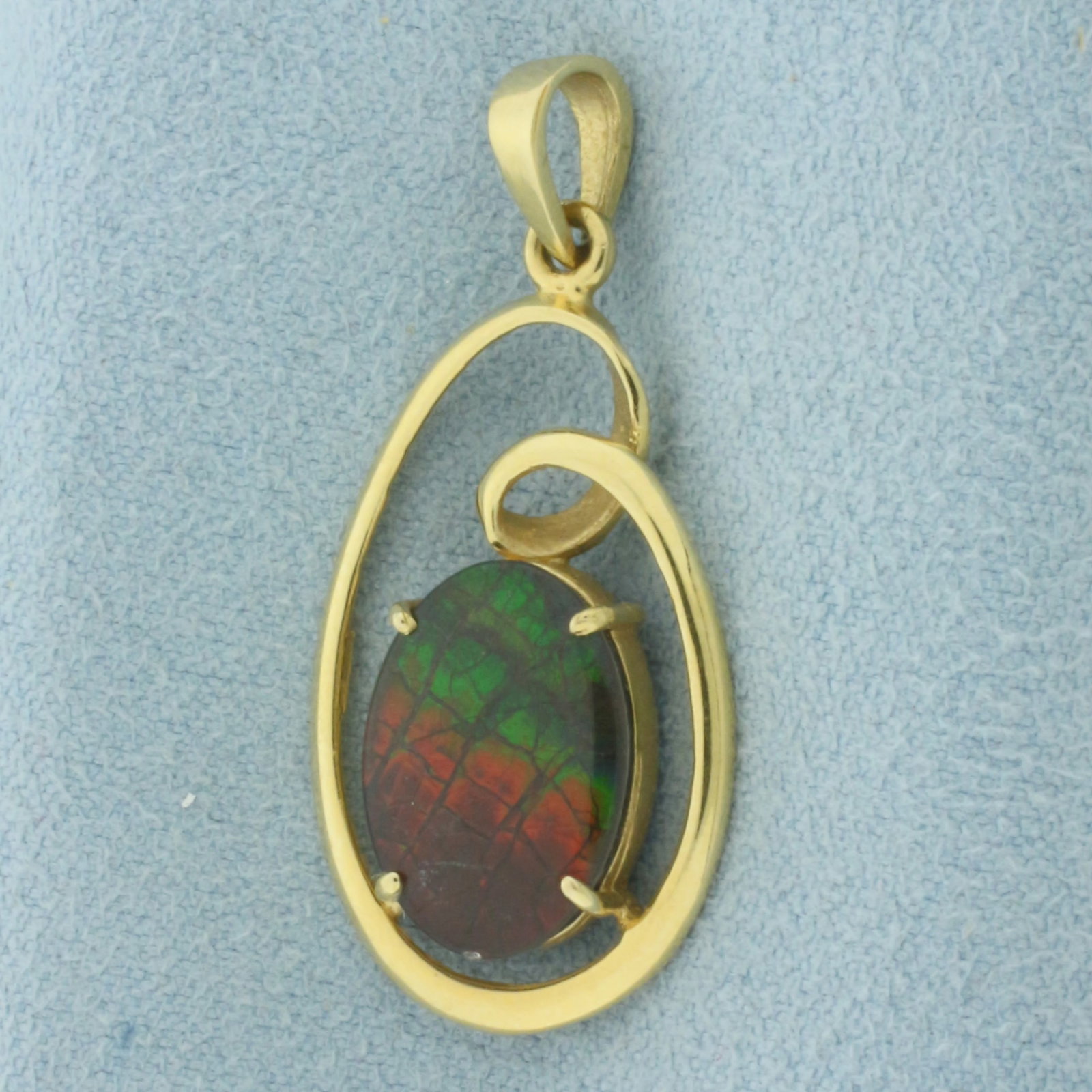 Ammolite Pendant in 18K Yellow Gold (1 of 2)