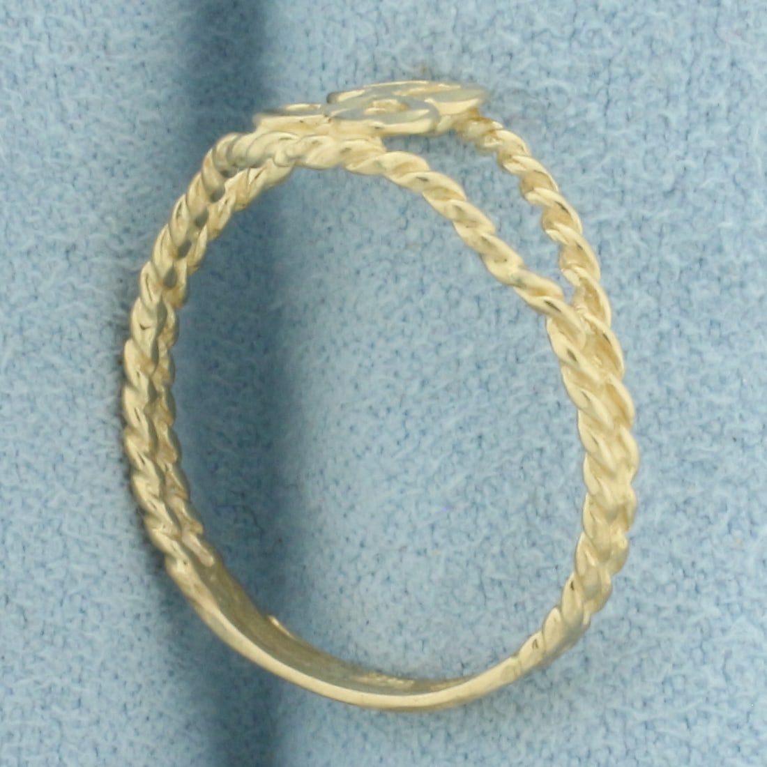 B Initial Ring in 14k Yellow Gold - 3