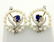 Vintage Seed Pearl, Sapphire & Diamond Earrings
