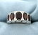 Genuine Garnet Statement Ring in Rhodium over Sterling