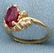 Ruby & Diamond Pinky Ring - 2