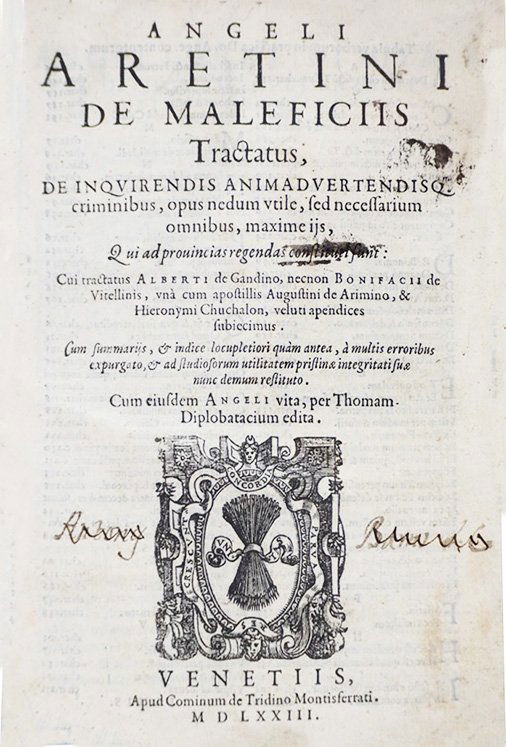 [MAGIC] GAMBIGLIONI. De maleficiis tractatus. (1 of 2)