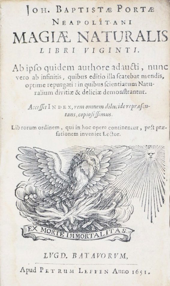 PORTA, Giovanni Battista della - Magiae Naturalis (1 of 1)