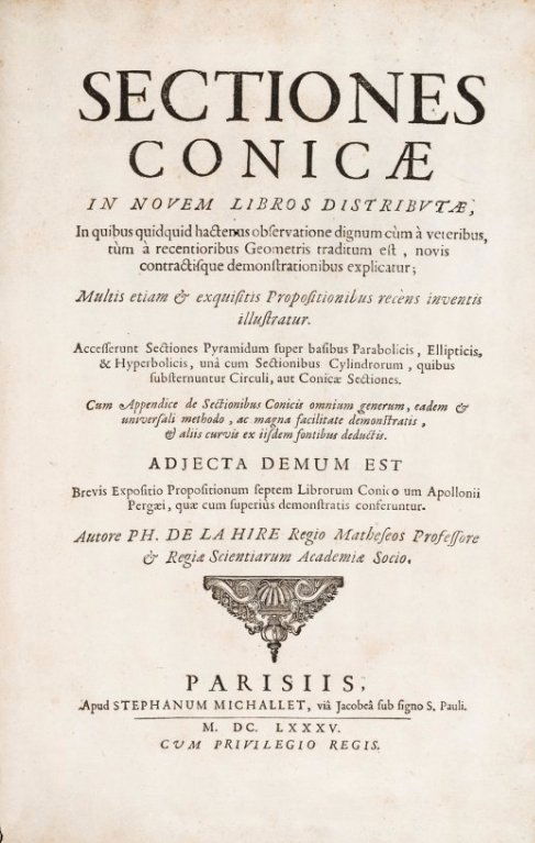 LA HIRE, Philippe de. Sectiones Conicae (1 of 1)