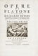 PLATO. Opere di Platone tradotte da Dardi Bembo