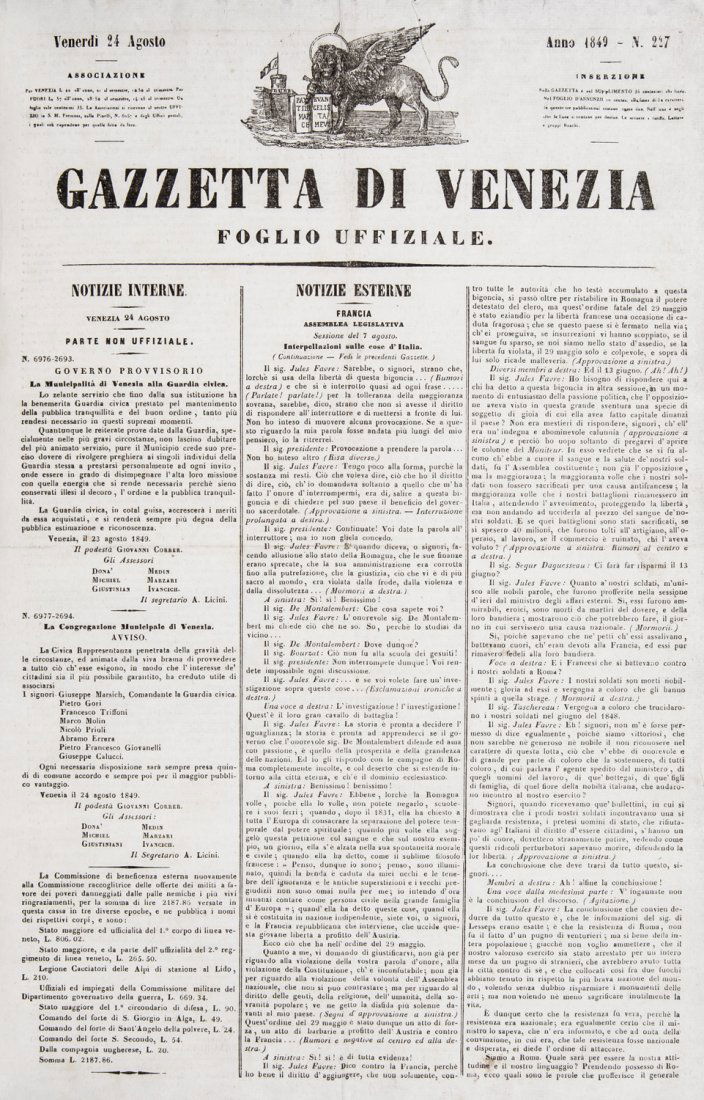 Gazzetta di Venezia 1848-49 (1 of 2)
