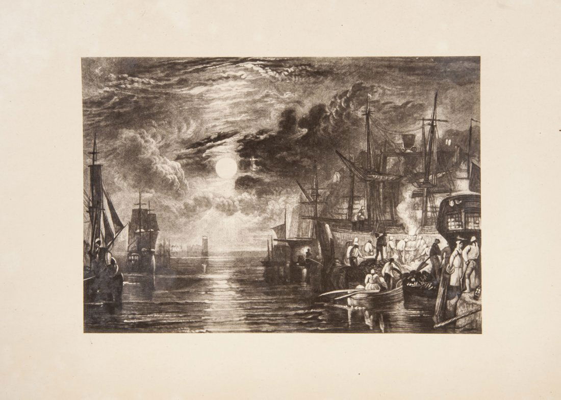 MONKHOUSE, Cosmo. Turner’s rivers of England.: MONKHOUSE, Cosmo. Turner’s rivers of England. London, Robert Davies, 1 and 2, Strand Hotel Buildings, Booksellers’ Row, W.C., 1883In folio, 350x250 mm; quarter cloth binding with corners. 16 drawi