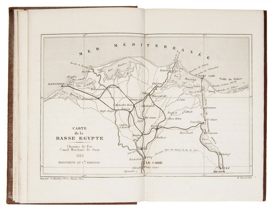 TISSOT, Eugène. Itinéraire pour l'isthme de Suez (1 of 3)
