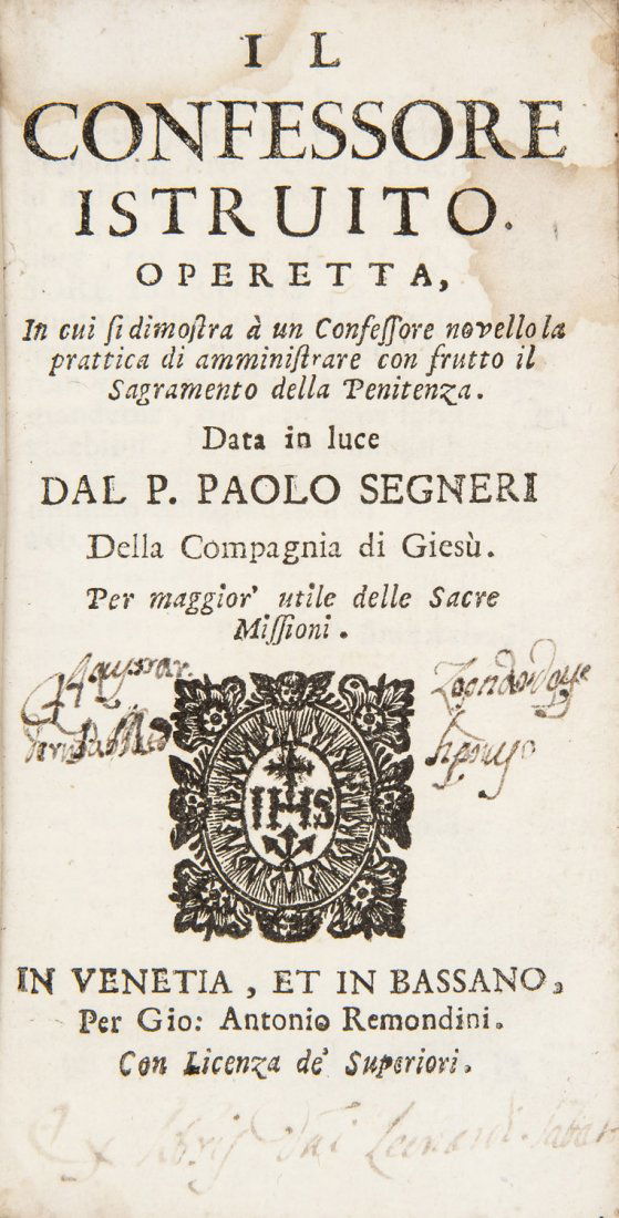 Two interesting works of the italian Jesuit Segneri. (1 of 1)