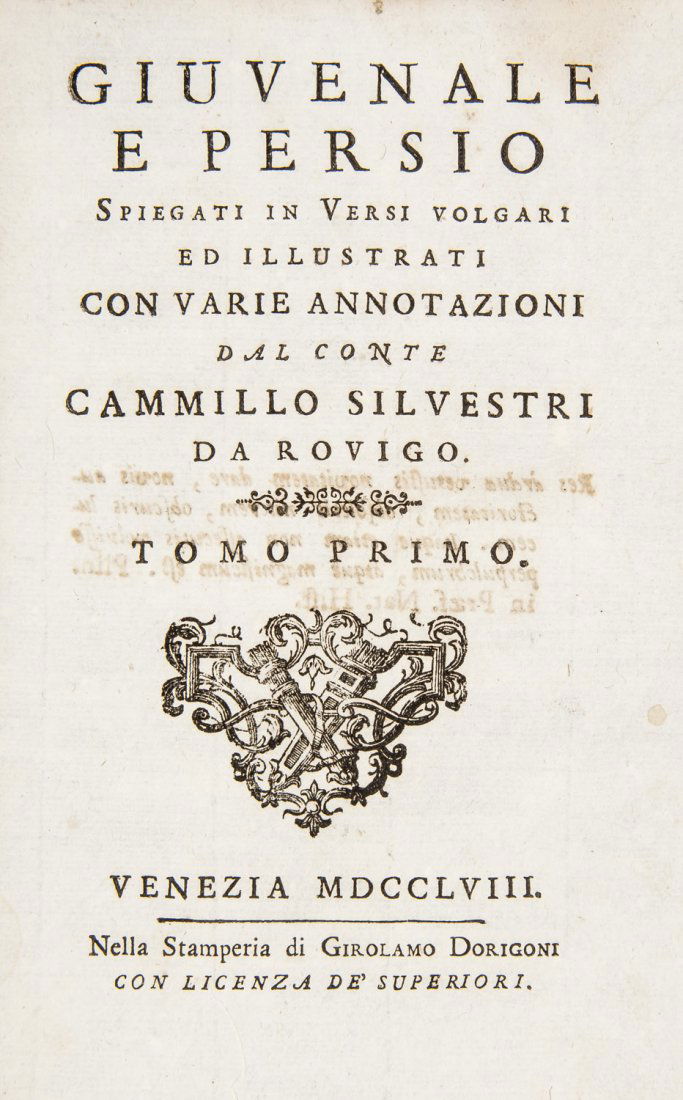 Giuvenale e Persio spiegati in versi (1 of 1)