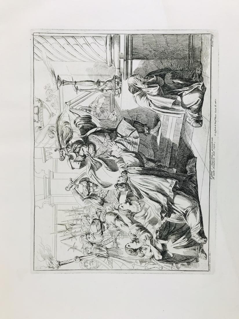 Pinelli - Tasso. La Gerusalemme Liberata.: Bartolomeo Pinelli, Torquato Tasso. La Gerusalemme Liberata. Roma. 1827 Folio imperiale. 540x410 mm. Legatura coeva mezza pergamena e cartonato marmorizzato,tassello con titolo sul dorso, angoli. Fron