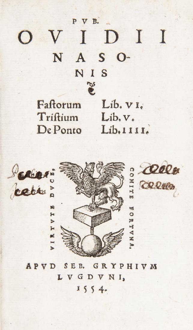 Ovidio.Fastorum; Tristum; De Ponto. (1 of 1)