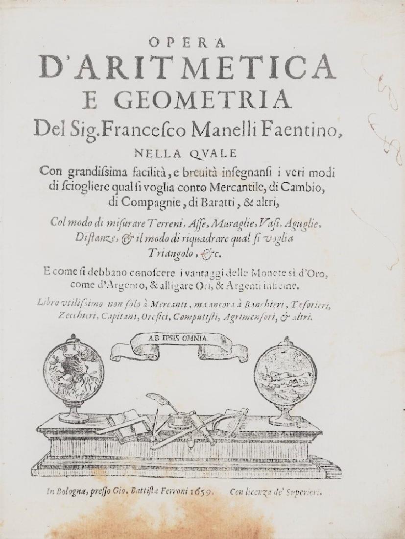 Arithmetic and Geometry. MANELLI. Opera d'Aritmetica e (1 of 2)