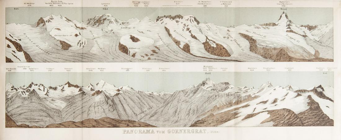 Switzerland. BAEDEKER. Due guide sulla Svizzera.: BAEDEKER, Karl. La Suisse et le parties limitrophes de la haute-Savoie et la haute-Italie.Leipzig, Karl Baedeker, 1896 8vo piccolo, 160x90 mm; legatura originale in piena tela rossa, titoli in oro al 