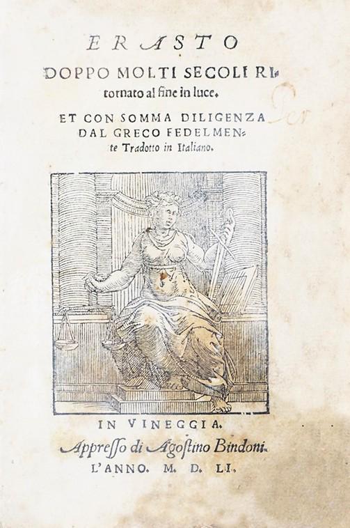 Oriental philosophy. ERASTO. Doppo molti secoli (1 of 1)