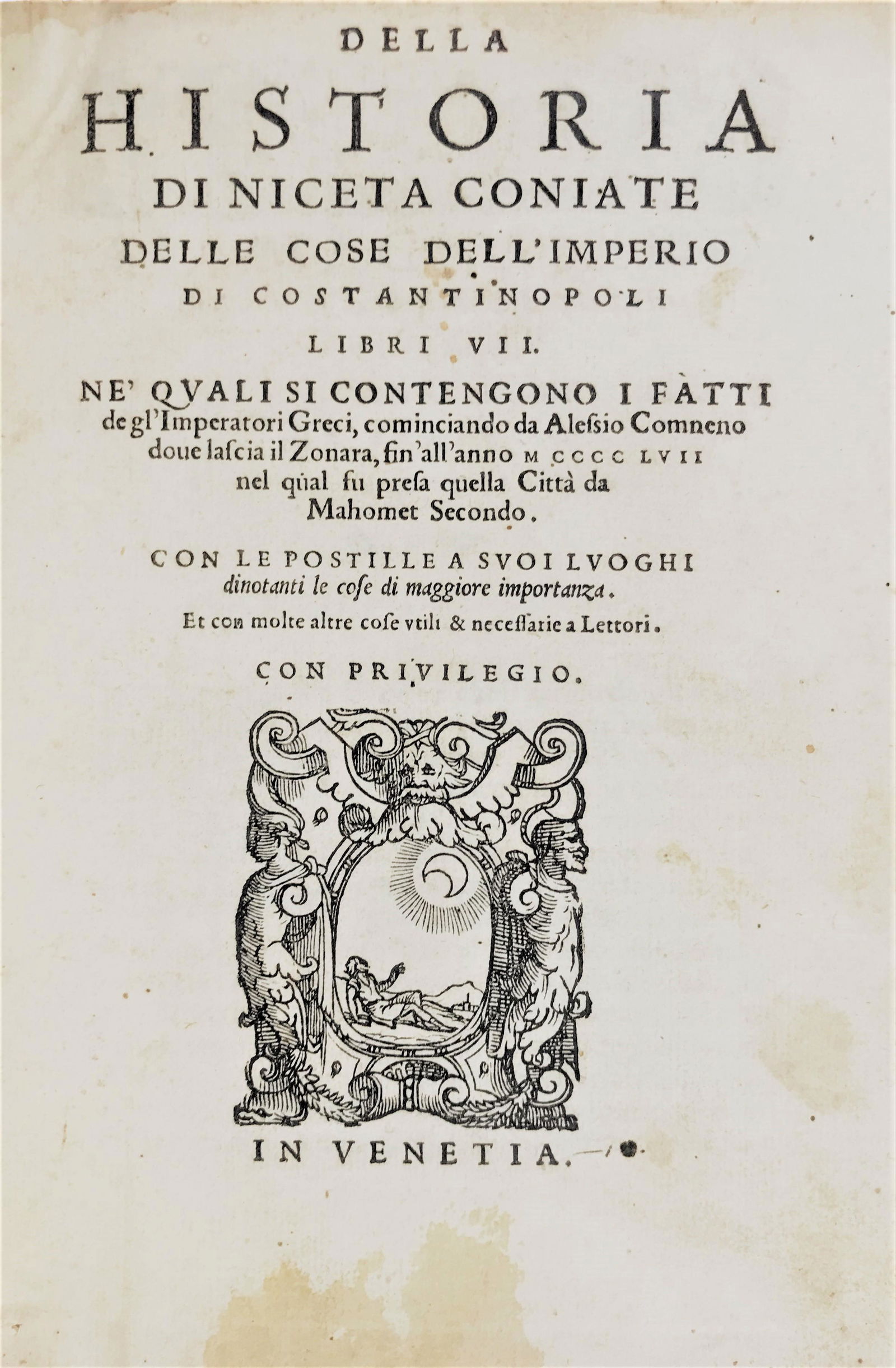 Constantinople.  NICETAS. Della historia di Niceta (1 of 2)