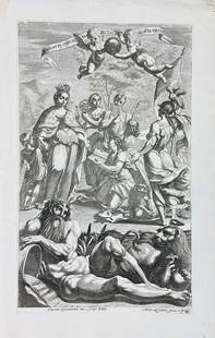 Collection of engravings. MALVASIA – GIOVANNINI.: MALVASIA, Carlo Cesare – GIOVANNINI, Giacopo. Il claustro di S. Michele in Bosco di Bologna dipinto dal famoso Lodovico Carracci, e da altri eccellenti maestri.Bologna, Eredi d'Antonio Pisarri,