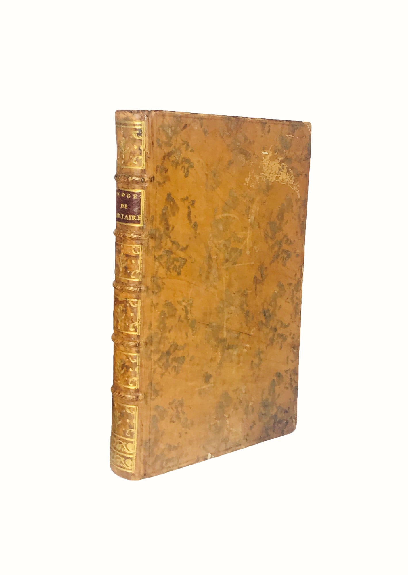 VOLTAIRE. Raccolta di sette Elogi di Voltaire legati in un volume. (1 of 3)