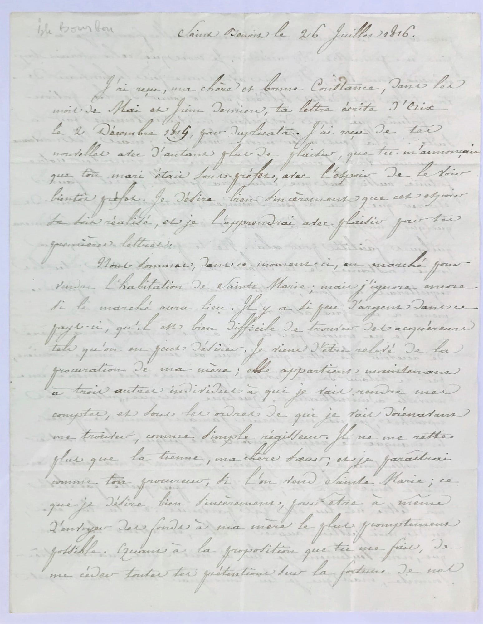 Autograph letter. Lettera autografa firmata dal Barone Pierre Michel M Alexandre De Chalvet De (1 of 2)