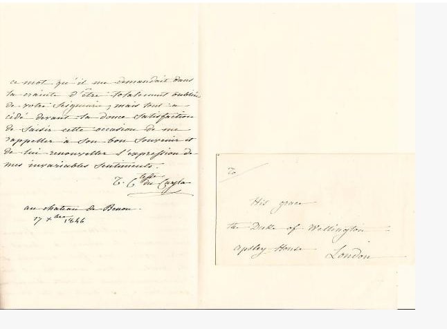 Zoé TALON, Comtesse du CAYLA. Letter signed to the Duke of Wellington. (1 of 1)