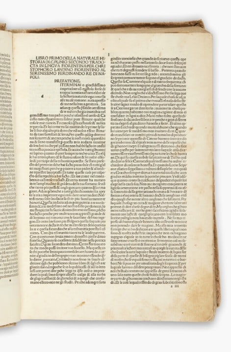 PLINIUS SECUNDUS. Historia Naturale di C. Plinio Secondo tradocta di lingua latina in fiorentina per (1 of 2)