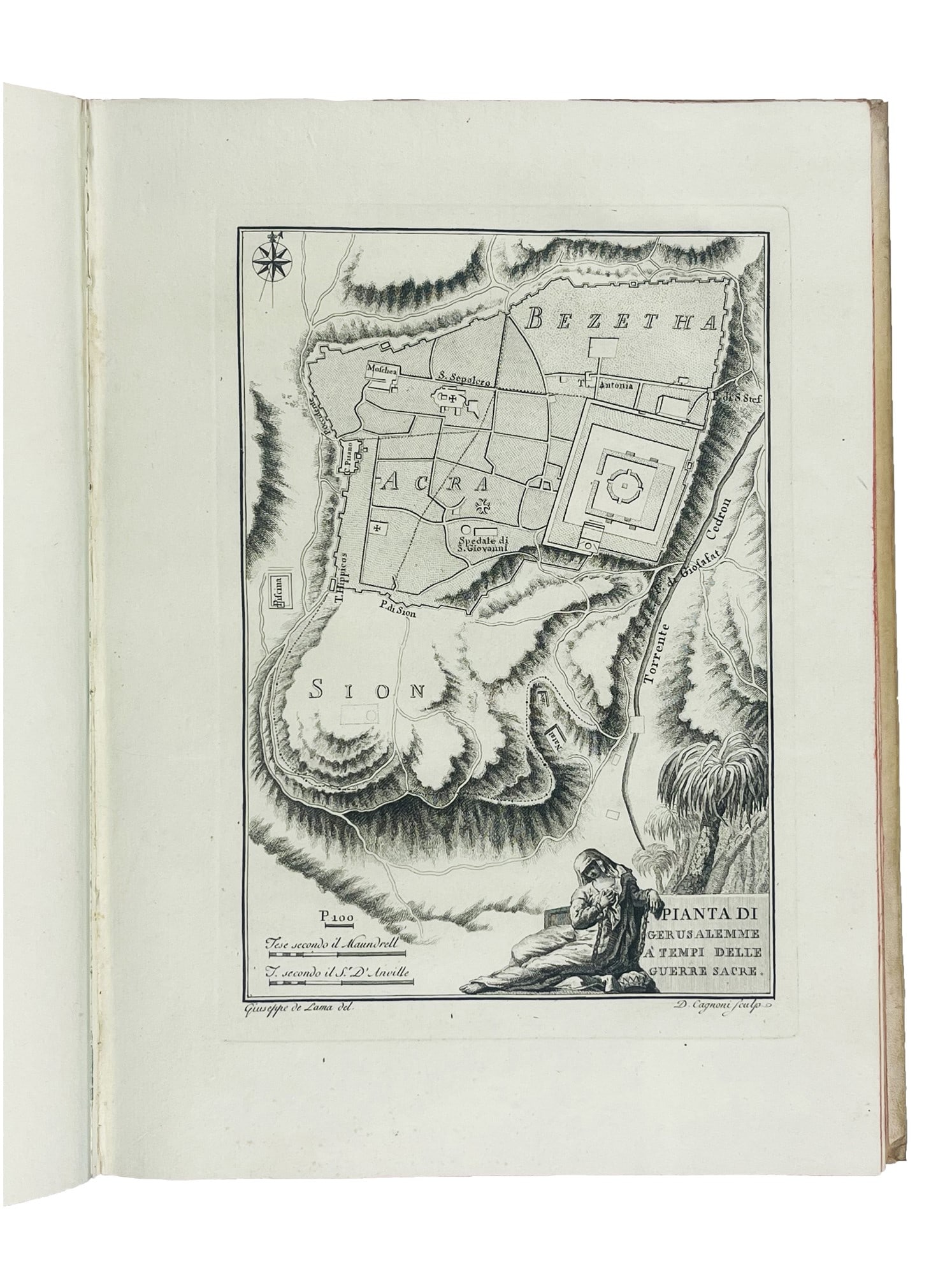 Malta - Bodoni. PACIAUDI. Memorie de' gran Maestri del Sacro Militar Ordine Gerosolimitano.: PACIAUDI, Paolo Maria. Memorie de' gran Maestri del Sacro Militar Ordine Gerosolimitano. Tomo primo (-terzo).Parma, Stamperia Reale, 1780Tre volumi in 4to; 277x203 mm. Legatura coeva tutta pergamena r