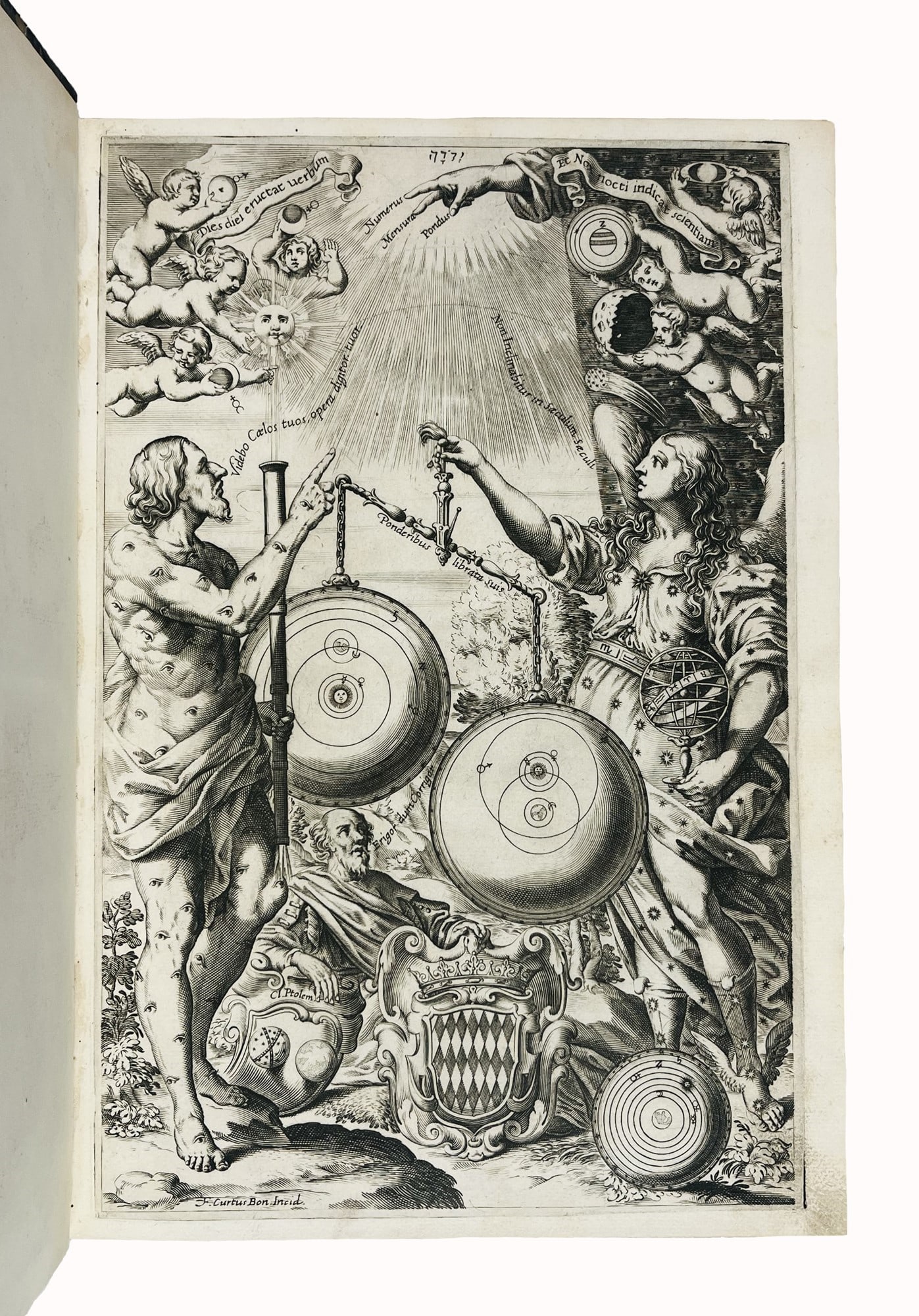 First Lunar Nomenclature. RICCIOLI - GRIMALDI. Almagestum novum astronomiam veterem novamque (1 of 5)