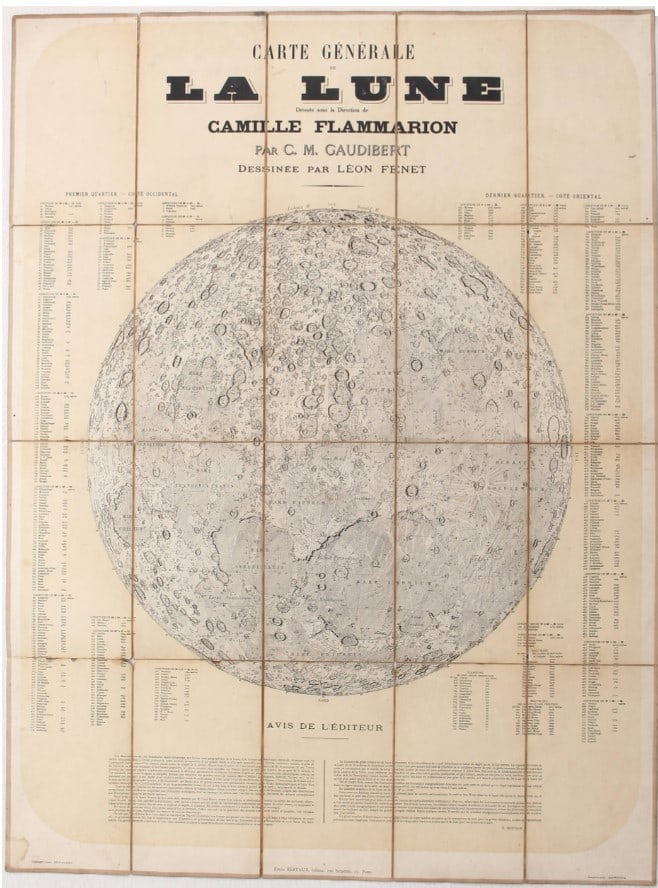 Moon. FLAMMARION. Carte générale de la lune. (1 of 1)