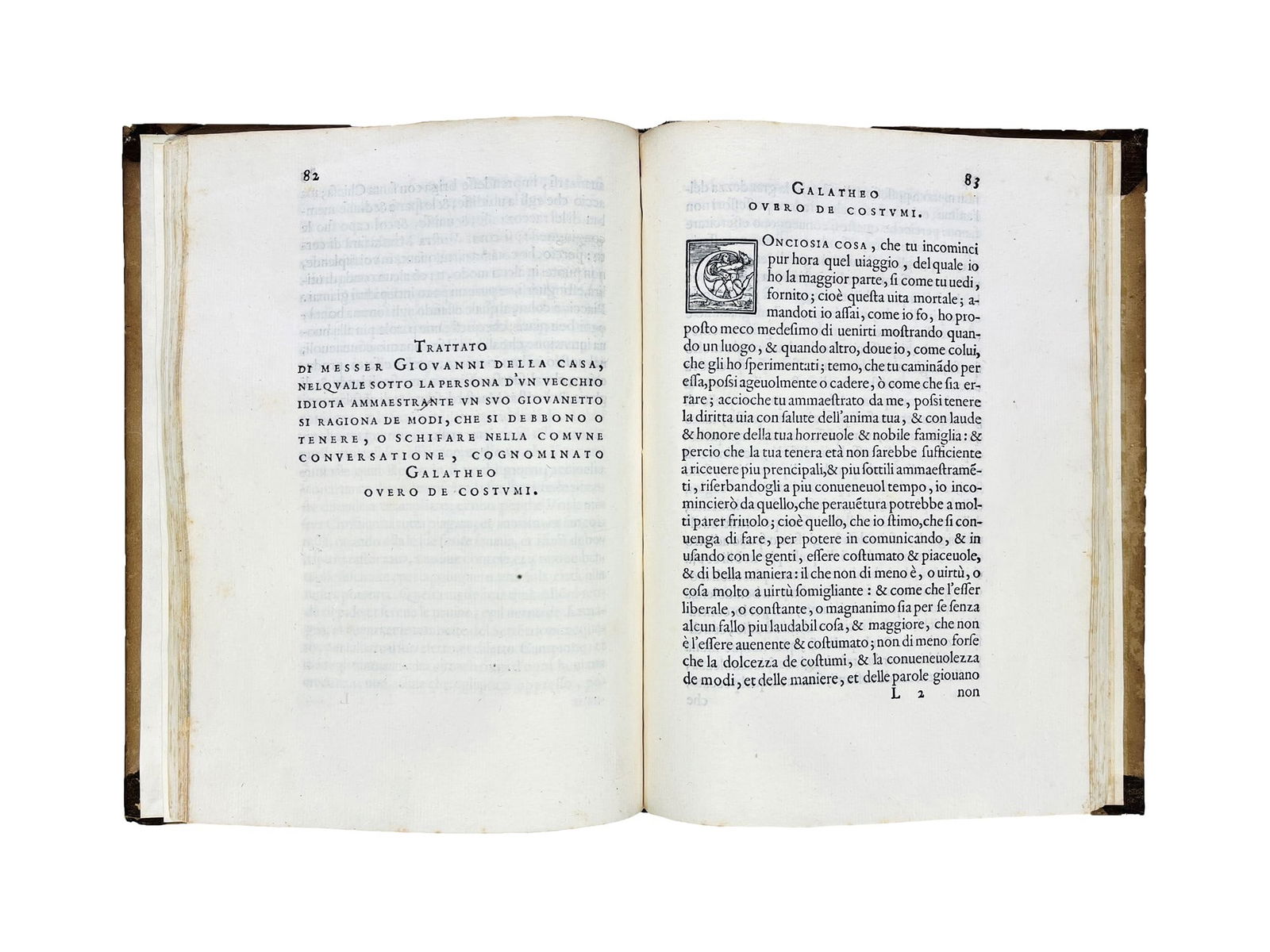 Etiquette. DELLA CASA. Rime, et Prose. (1 of 1)