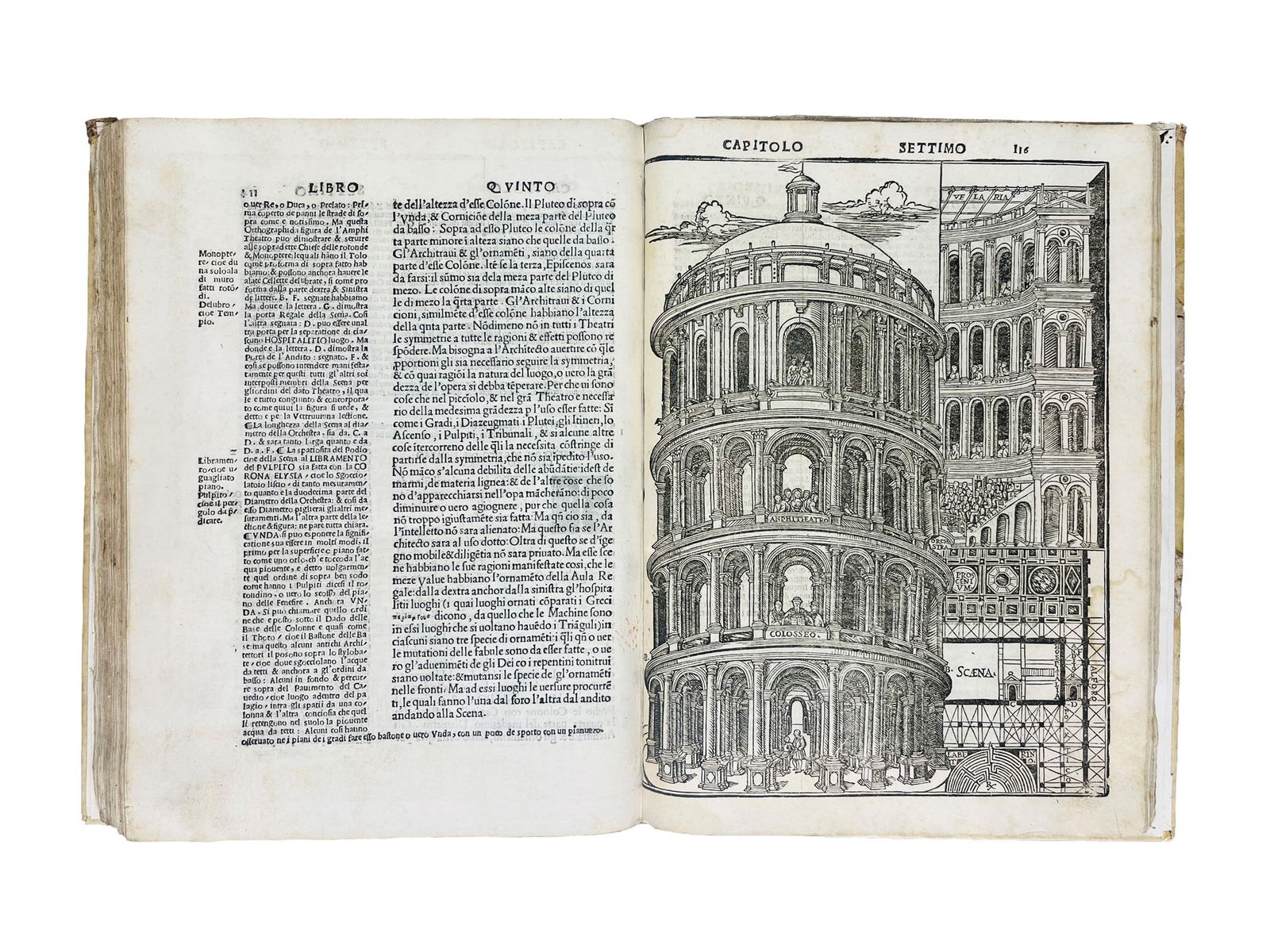 VITRUVIUS. Architettura con il suo commento et figure Vetruuio in volgar lingua raportato per m. (1 of 4)
