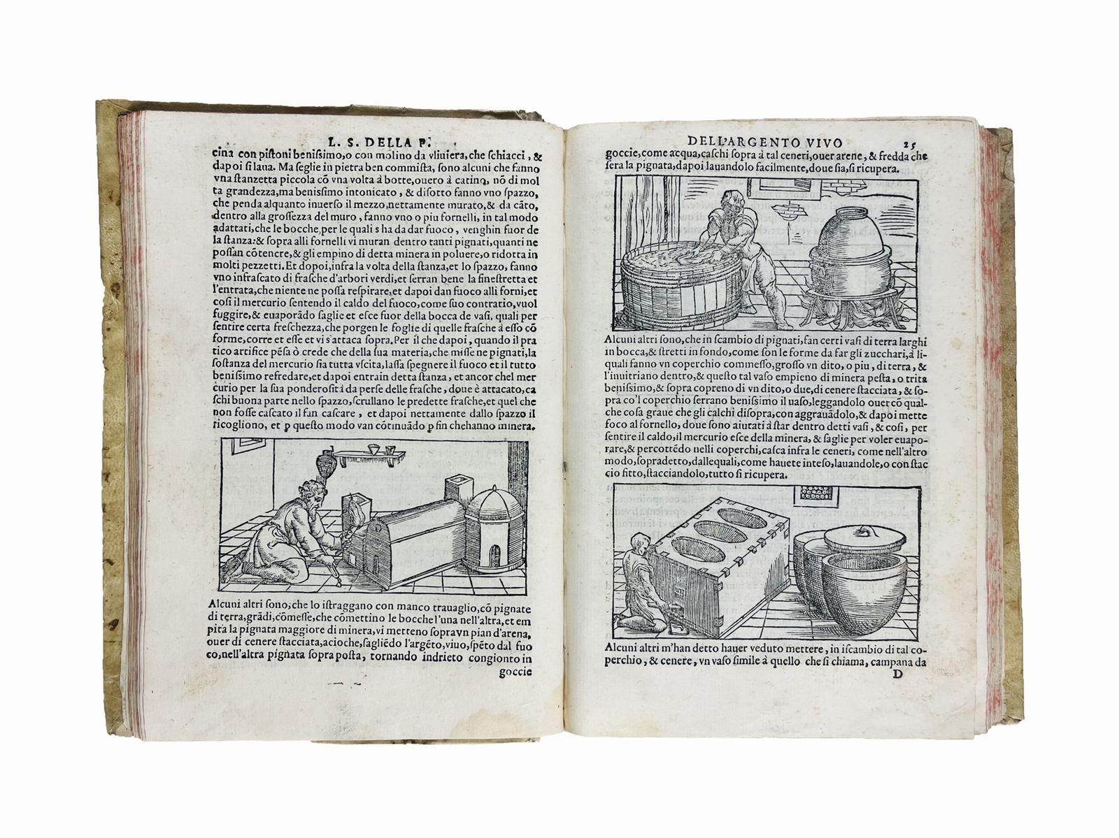 Mineralogy - Metallurgy. BIRINGUCCIO. Pirotechnia.: BIRINGUCCIO, Vannuccio. Pirotechnia. Venezia, Comin da Trino - Curzio Troiano Navò, 1558-594to. 209 x 140mm. Legatura coeva in pergamena, antiche annotazioni numeriche ai piatti, tagli rossi a sp