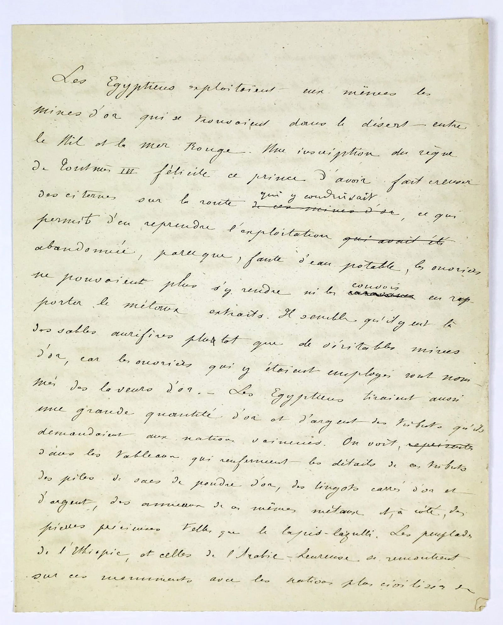 Egyptology - Goldsmithing. DE ROUGE. Histoire de l’Art, séance du 7 Mars 1872. (1 of 1)