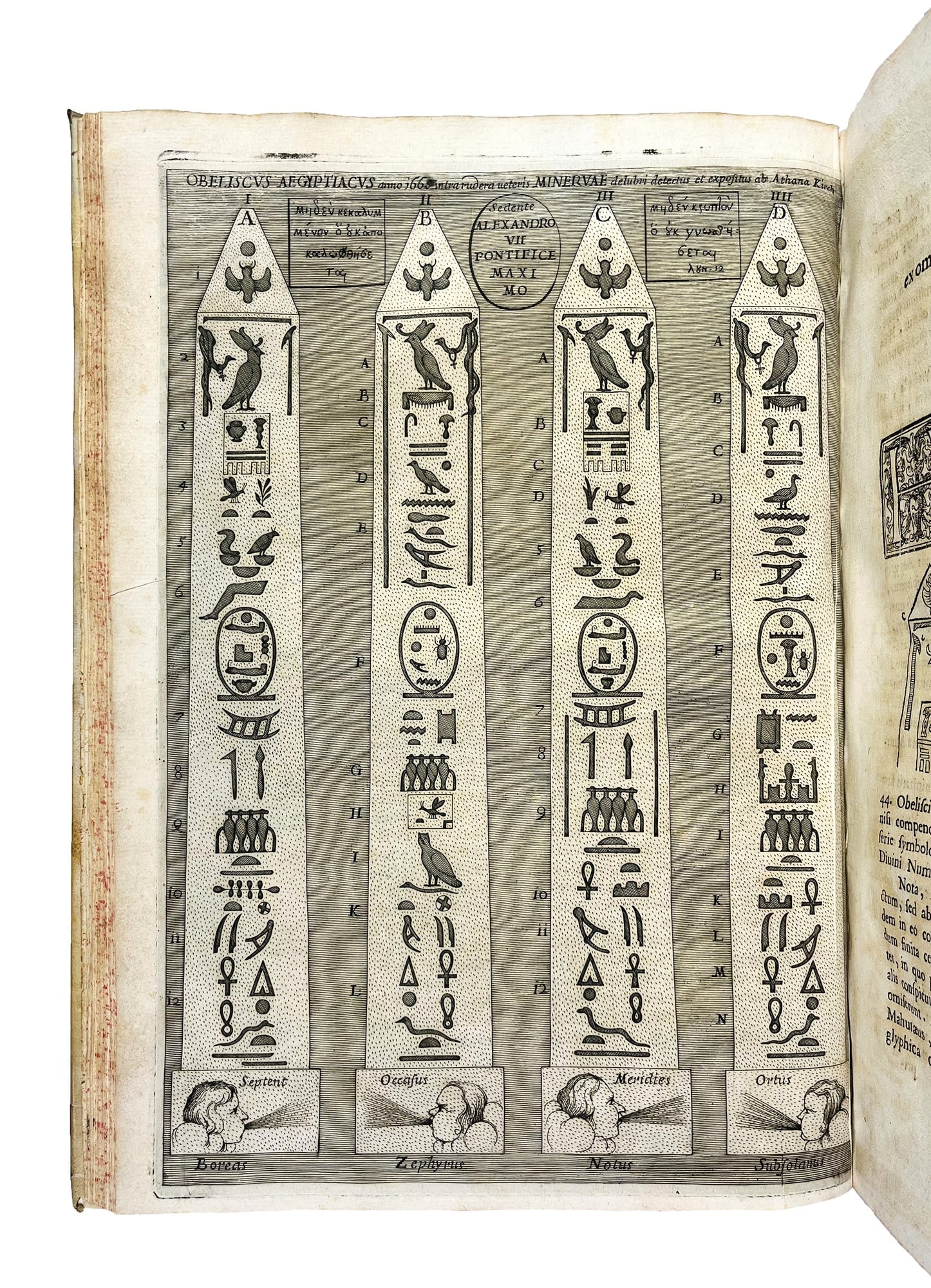 Egyptology. KIRCHER. Obelisci Aegyptiaci nuper inter Isaei Romani rudera effossi interpretatio (1 of 4)