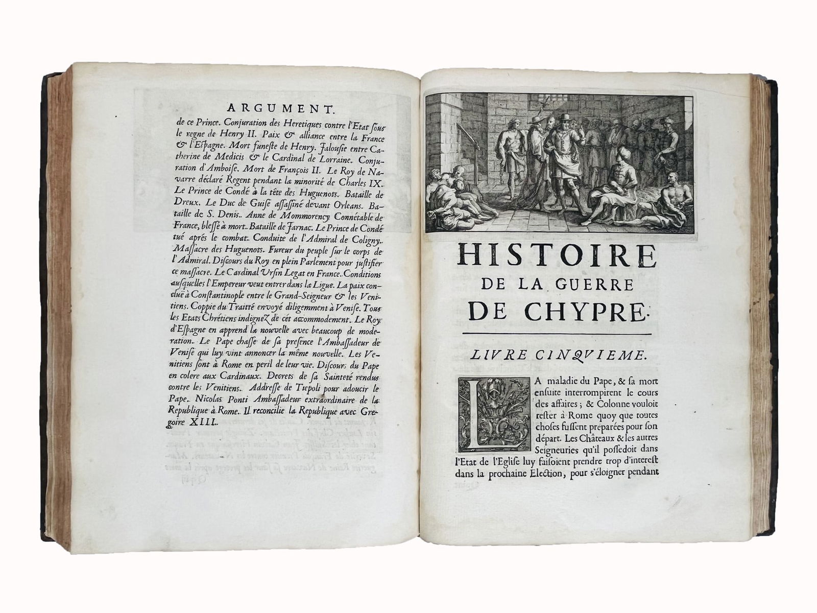 Cyprus. GRAZIANI. Histoire de la guerre de Chypre.: GRAZIANI, Antonio Maria. Histoire de la guerre de Chypre.Paris, André Pralard, 1685In 4to. 250x185 mm. Legatura coeva alle armi, bazzana bruna, stemma in oro al centro dei piatti, dorso ornato in