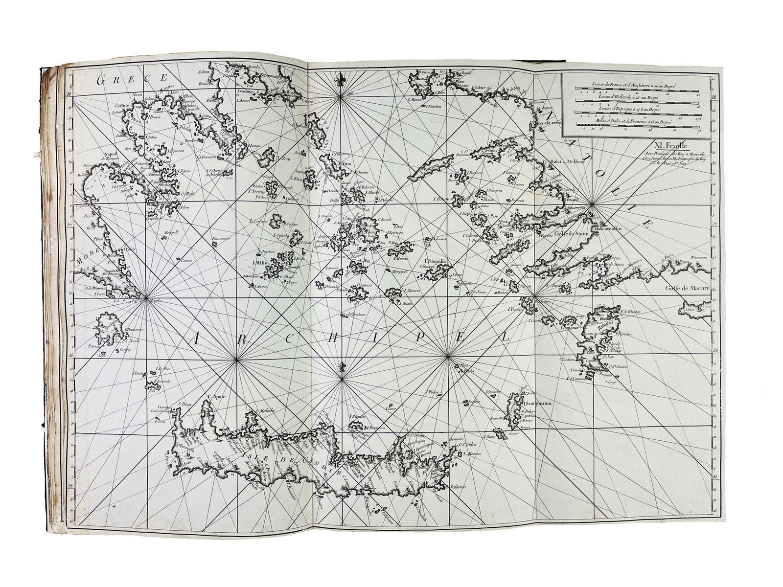 Atlas of the Mediterranean. ROUX. Carte de la mer Mediterranée en douze feuilles. (1 of 4)