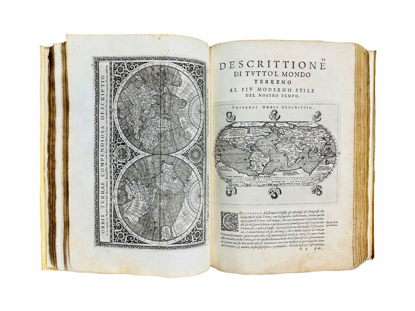 PTOLEMAEUS. Geografia cioè descrittione universale della terra partita in due volumi. (1 of 5)