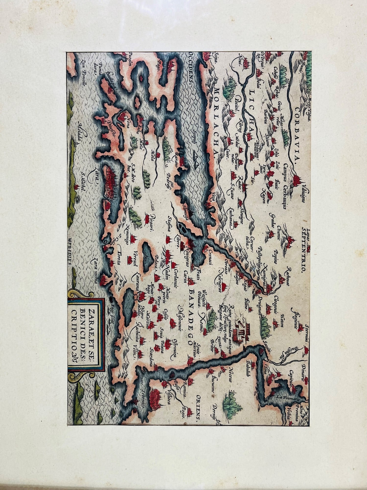 Croatia. ORTELIUS. Zarae et Sebenici descriptio. (1 of 1)