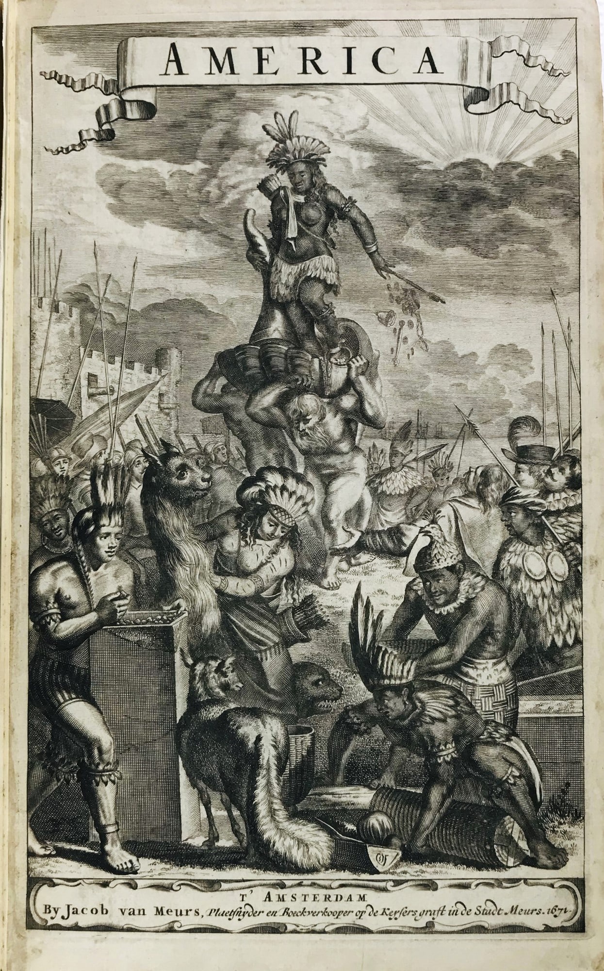 AMERICA. MONTANUS. De nieuwe en onbekende Weereld: of Beschryving van America en't Zuid-Land. (1 of 7)
