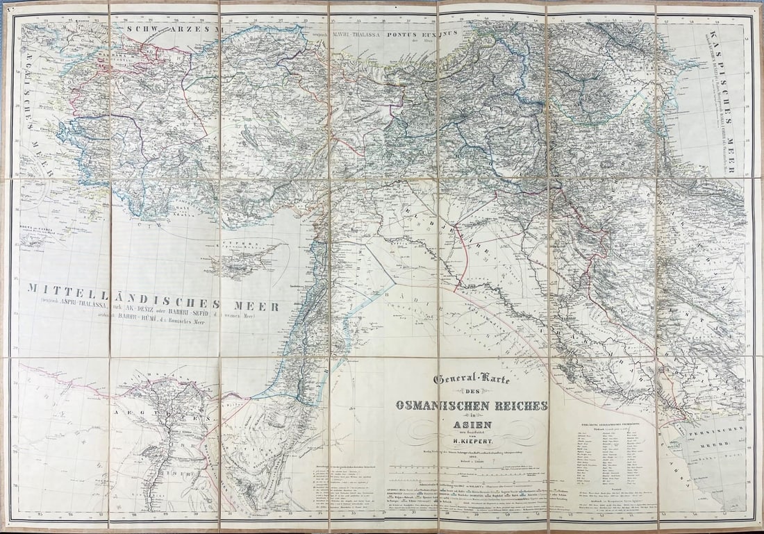 Ottoman Empire. KIEPERT. General karte des osmanischen Reiches in Asien. (1 of 1)