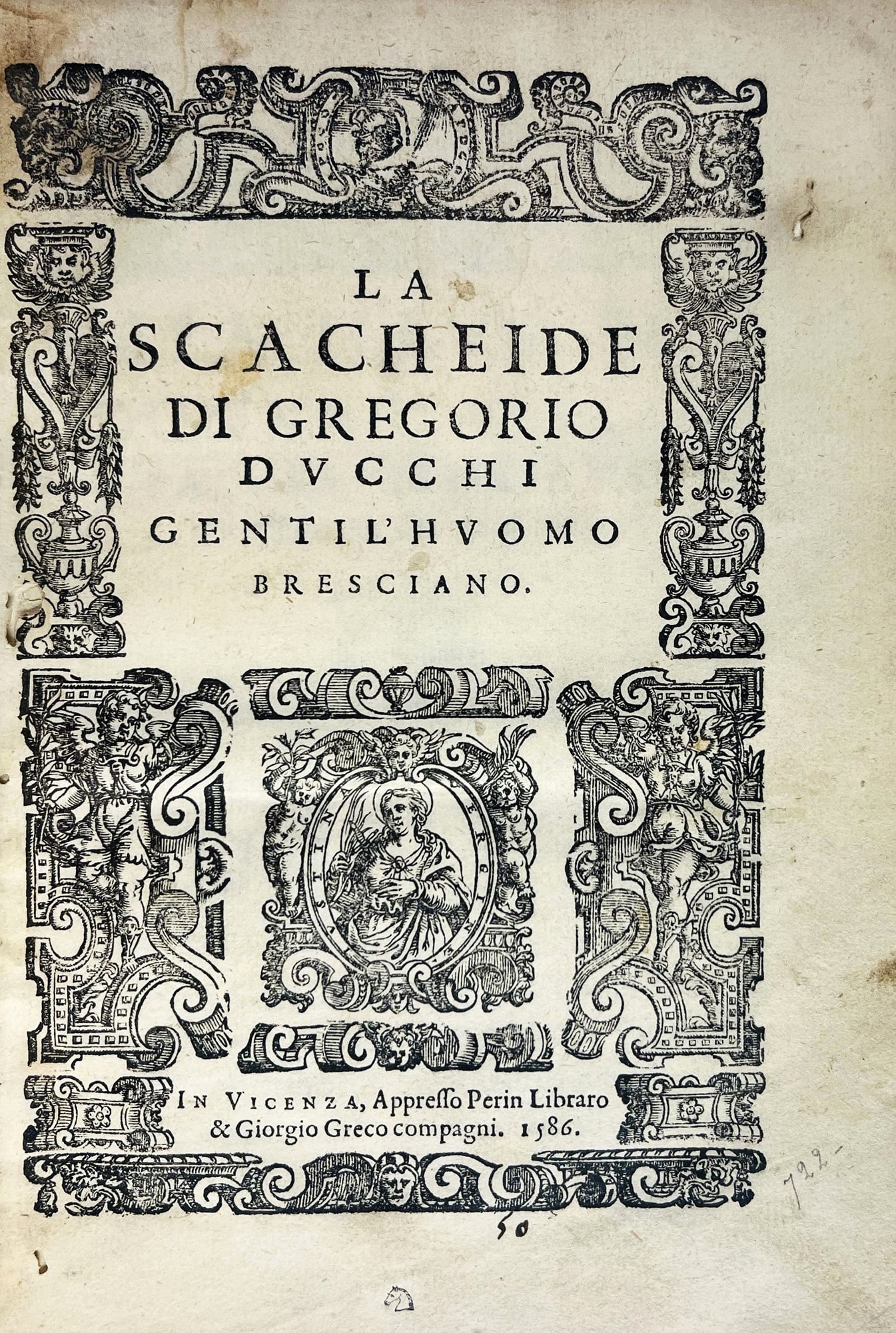 Chess. DUCCHI. La Scacheide di Gregorio Ducchi gentil'huomo bresciano. (1 of 1)