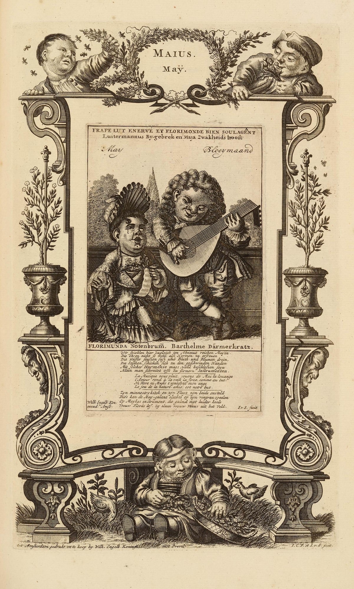 KONING. Rang en Register van de Waereld vol Gekken Nesten anders genaamd het Dwergen Tooneel - Ordre (1 of 3)