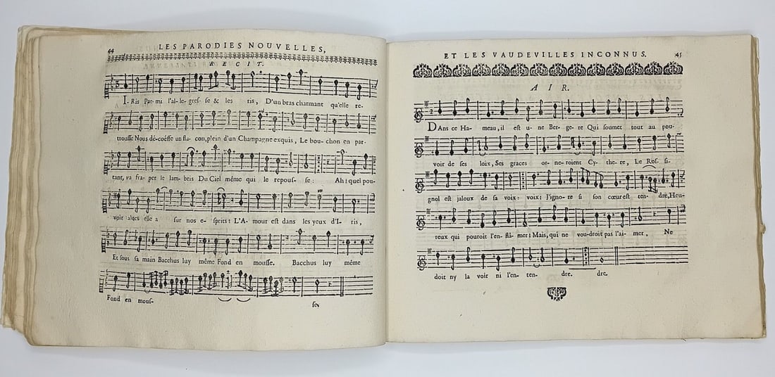 Music - Louis XV. AA. VV. Les parodies nouvelles et les vaudevilles inconnus. (1 of 4)