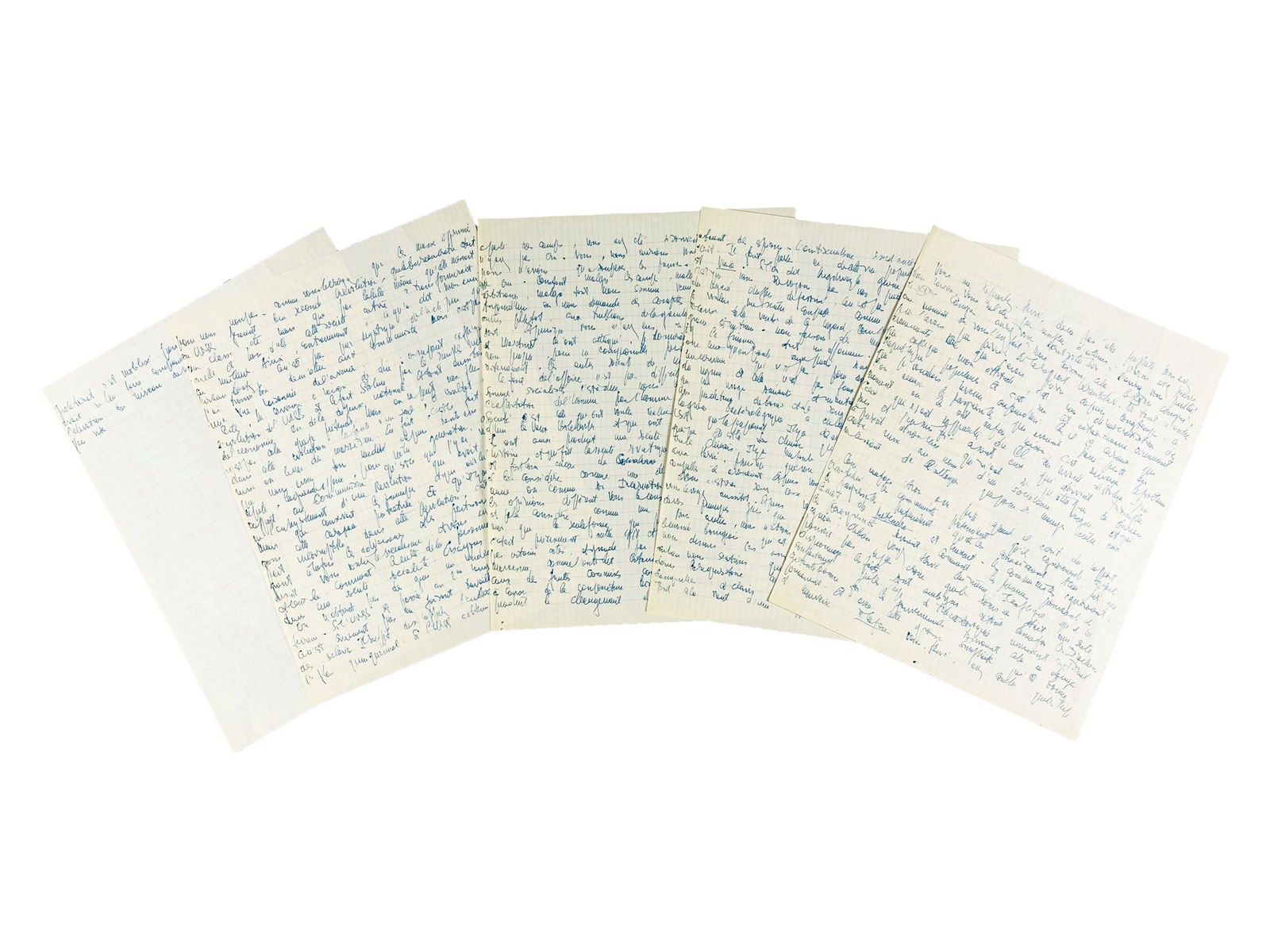 Manuscript Autograph. Jean-Paul SARTRE. Manoscritto autografo su «L’Affaire Hervé (1 of 1)