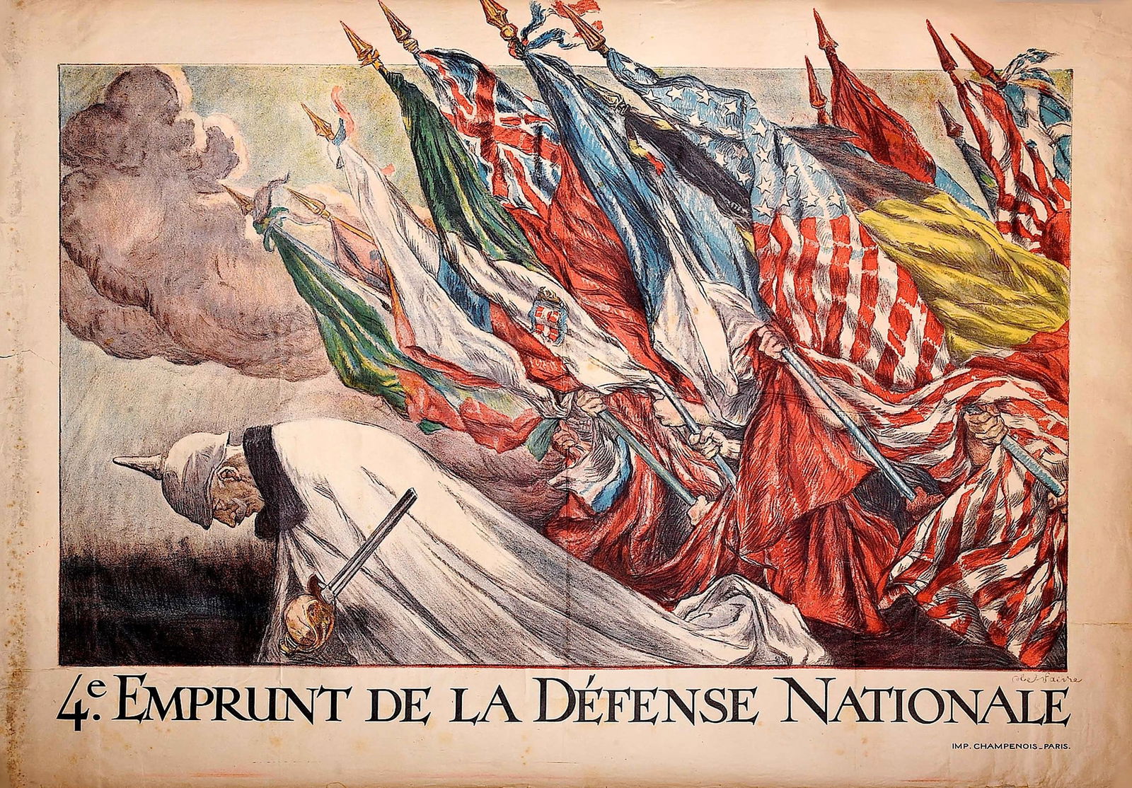 WWI Poster. FAIVRE. 4è. Emprunt De La Défense Nationale. (1 of 1)
