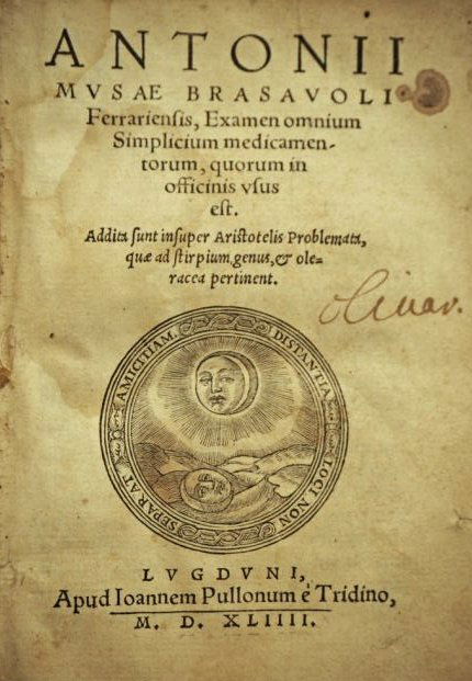 BRASAVOLA Antonio - Examen omnium simplicium medicament (1 of 2)