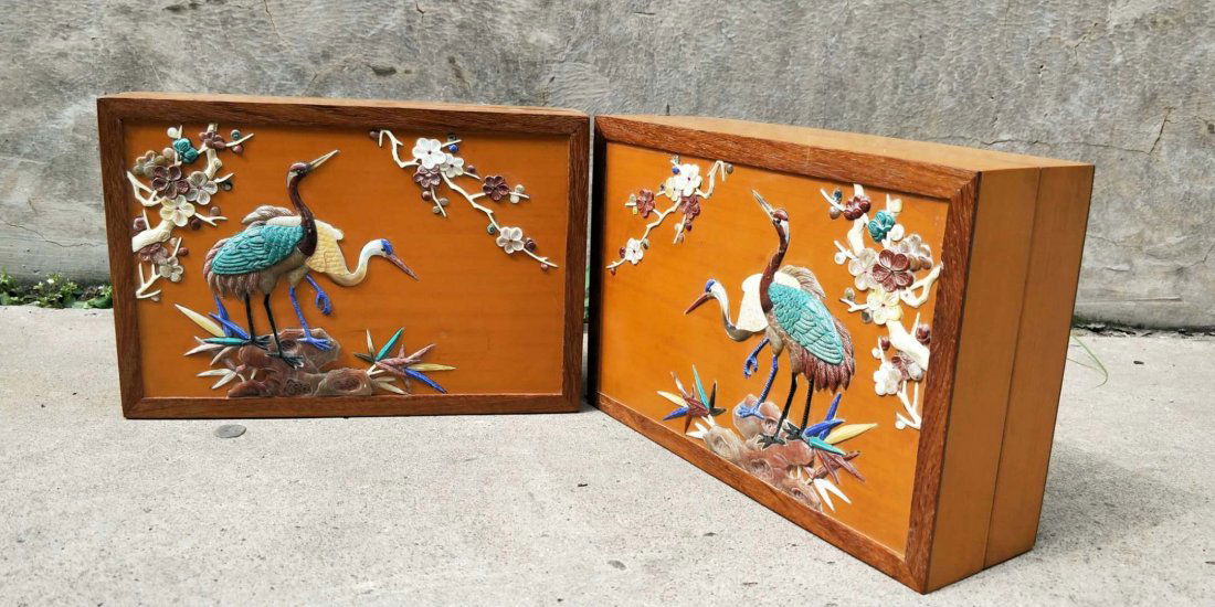 Qing Hainan Huanghua Li inlaid bamboo box (1 of 9)