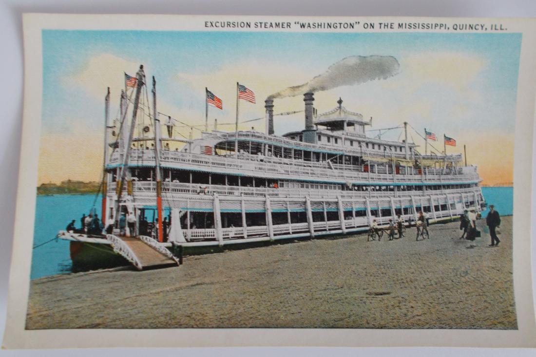 Steamboat Postcard - Excursion Steamer Washington on (1 of 2)