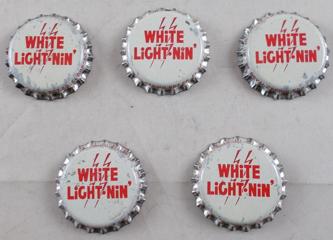 Lot of 5 Cork Lined White Light Nin' Soda Bottle Cap – (1 of 2)